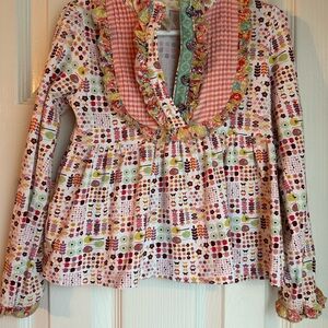 Matilda Jane Multicolor Patterned Kids Button Down Shirt